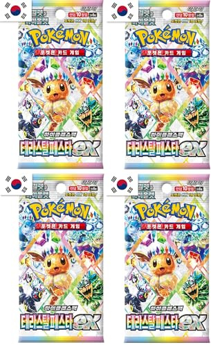 Bundle aus BB-Toy-Trades Toploader & 4 Pokemon Terastal Festival ex Booster Packs sv8a - KOREANISCH/Korean NEU & OVP