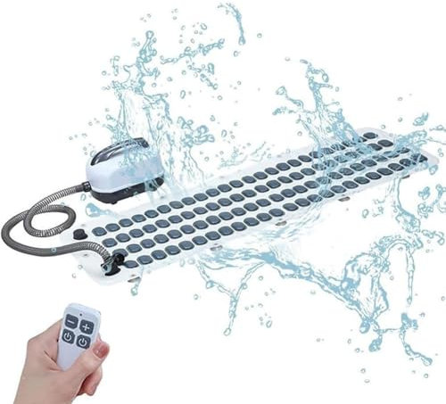 Home Surfing Massage Bath Mat, 6-Speed Adjustable, Non-Slip, Inflatable Pillow, Wave Massage Mat, Bath Spa Mat for Muscle Relief