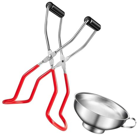 ULTECHNOVO Pinzas para Latas y Botellas Antideslizantes Recogedor de Frascos Mango Ergonómico Utensilio de Cocina Seguro para Levantar Tarros Calientes Adecuado para Elaboración de