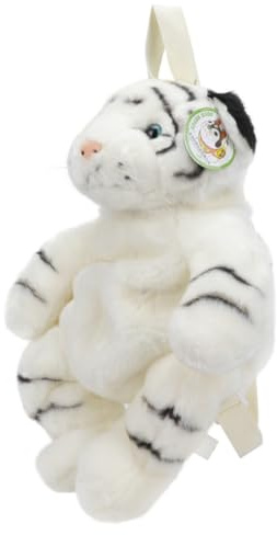 OUNONA Mochila de Peluche de Dibujos Animados Forma de Muñeco para Niños, Correa Ajustable y Decoración Colegio, Bolsa Escolar Adorable y Funcional