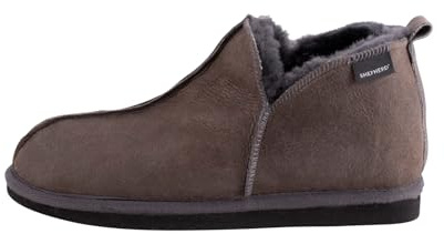 Shepherd of Sweden Anton - Pantuflas de piel de cordero para hombre, 100% piel de cordero auténtica, cómodas, suaves y cálidas, mullidas, talla 43