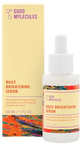 Good Molecules Daily Brightening Serum 30 ml - Hyaluronic Acid Serum with Beta Arbutin to Target Dark Spots - Brightening and Anti-Aging Skin Care for Face