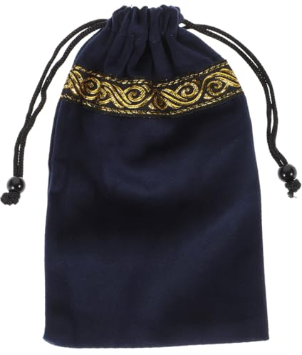 SEWACC Bolsa De Cartas De Tarot Pequeña De Terciopelo 6.88X4.33 Pulgadas con Cordón para Almacenamiento Seguro De Accesorios De Tarot Y Joyería