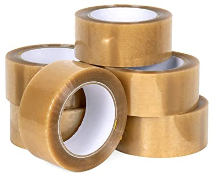 Precifilm Cinta Embalar Transparente Acrílica - Cinta Adhesiva para Envíos y Transporte - Cinta Embalaje de 50mm Ancho para Aplicador Manual - Adhesión Fuerte y Duradera - 132m, 6 Rollos por Paquete