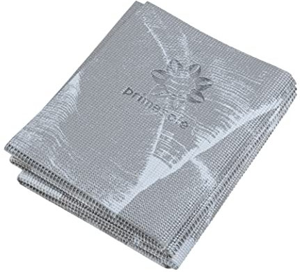 Primasole Faltbare Yoga-Reise-Pates-Matte, faltbar, leicht zu transportieren, für den Unterricht, Strand, Park, Reisen, Picknicks, 4 mm dick, Marmorgrau