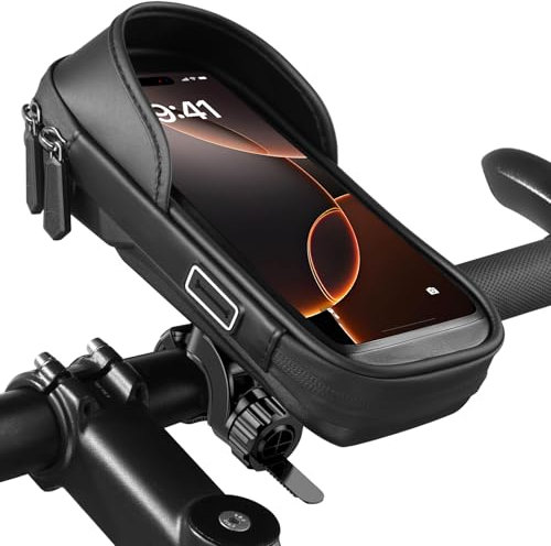 handyhalterung Fahrrad wasserdicht handyhalterung Motorrad, fahrradtasche Lenker für 5,5-7 Zoll Smartphone, Handy Halterung fahrradlenker handyhalter Fahrrad lenkertasche e Scooter zubehör ebike