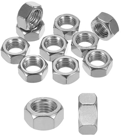 M METERXITY 10-Pack Metric Hex Nuts M16 x 2mm Thread Stainless Steel Hexagon Nut Hex Nut Metric Nuts for Machinery/Automotive/Repair/Industrial