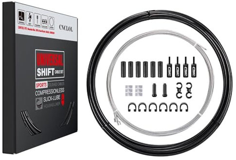 CNCLOL Fahrrad Schaltzug für Shimano/Sram,Fahrrad Schaltkabel Set-Universal Fahrrad Schaltseil 2800mm Mit Öl Schlauch 3500mm Schaltzugset für Rennrad,MTB,Citybike und andere.