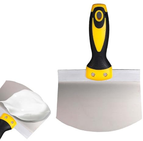 VIDSTW Couteau a Enduire Outils Plaquiste Spatule Remplissage Acier Inoxydable, Arc Shape Putty Knife Scraper Drywall Hand Tool, Enduit Lissage Grattoir Peinture Outil Multifonction