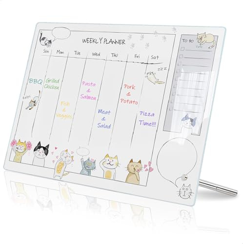 Lavagna Settimanale, Skylight Calendar, Cancellabile Planner Settimanale da Tavolo, Planning da Tavolo Posizionato sulla Scrivania, Planner per La Pianificazione Settimanale dell'Ufficio, Acrilico