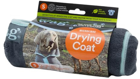Henry Wag Drying Coat - Soft & Highly Absorbent Microfibre, Muddy Pet Accessories, Quick Drying - Designed for Dogs - GRS Recycled Polyester - L (52cm)