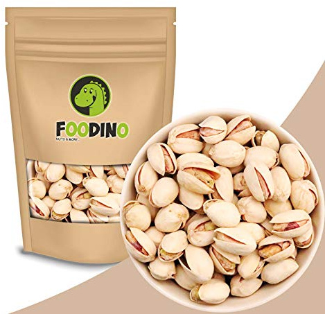 Pistazien geröstet und gesalzen mit Schale Pistazienkerne ungeschält ganz ungeschwefelt 100% Natural 500g - 5kg aus Kalifornien wiederverschließbar Premium Qualität FOODINO (1kg)