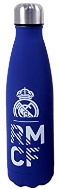REAL MADRID CF - Botella Cantimplora de Acero, con Doble Pared, Capacidad de 550 ml, Color Azul, Producto Oficial (CyP Brands)