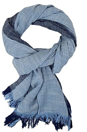 Ella Jonte Herrenschal Beige Braun Grau oder Blau leichter Schal Baumwolle Viskose