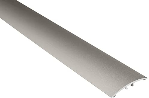 Effector Gewölbt Übergangsprofil Aluminium mit Silikondichtung - 93 cm, 40x5 mm, INOX Edelstahlfarben - Bodenleiste Türschwelle Laminat