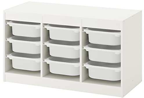 IKEA TROFAST Aufbewahrungskombination mit Boxen, 99 x 44 x 56 cm, weiß/weiß