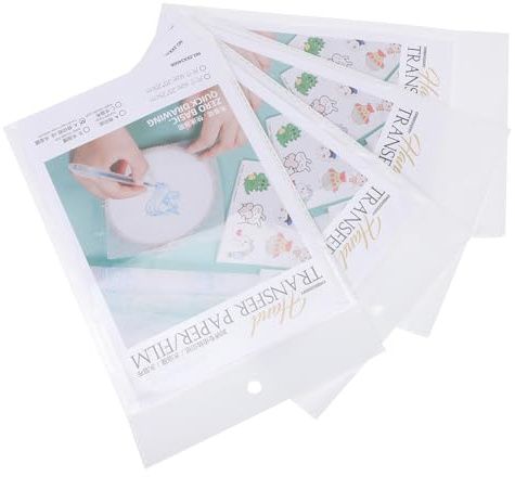 SUPVOX Pellicola Solubile in Acqua Fredda per Ricamo 16 Pezzi, Stabilizzatore Idrosolubile Trasparente per Trasferimento su Tessuti, Materiale Fai da Te per Cucito e Decorazioni