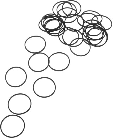 POPETPOP Lot de 30 Courroies en Caoutchouc Noires pour Magnétophone à Cassette Transmission Stable et Installation Facile, Adaptées aux Systèmes Home Cinéma Silencieux