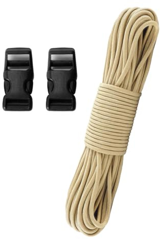 Namvo 550 fallskärmslina typ III, 7 trådar, total längd 30 meter, enfärgad BZ00215