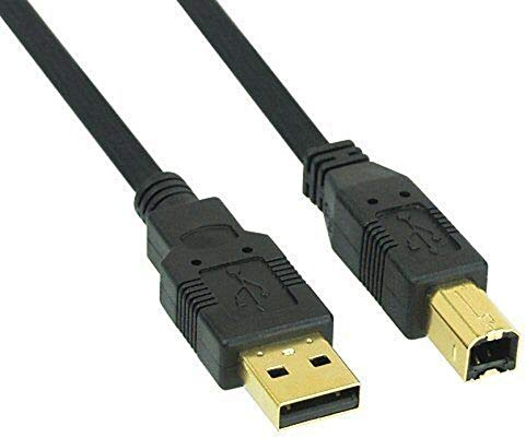 SM-PC® USB 2.0 Kabel, A an B, schwarz, Kontakte vergoldet, 10m Drucker #496