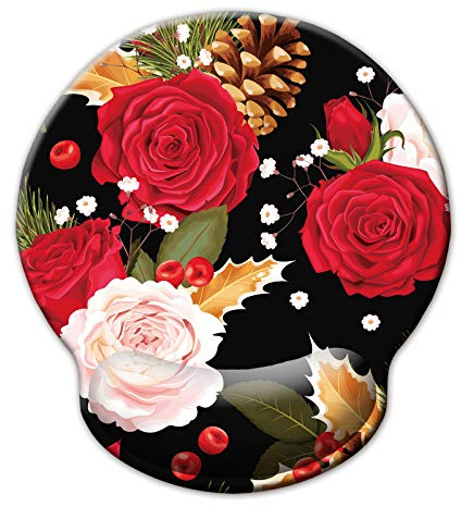 Tapis de repose-poignet,tapis de souris ergonomique avec mousse à mémoire de forme,tapis de support de poignet de souris en caoutchouc antidérapant pour les jeux de travail - rose008