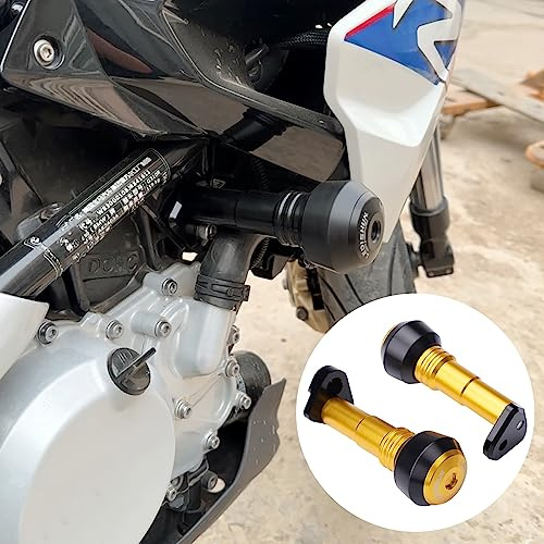 LEDISHUN Motorcycle Falling Protection Frame Sliders Fairing Guard Anti Crash Pad Protector Compatible With BMW G310R, G310GS (2017-2025) ; G310 R, GS 17-18-19-20-21-22-23-24-25 (Gold)