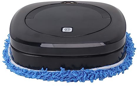 Tnfeeon Robot Laveur de Sol Automatique avec Aspirateur de Réservoir d'eau et Robot de Nettoyage de Vadrouille (Noir)