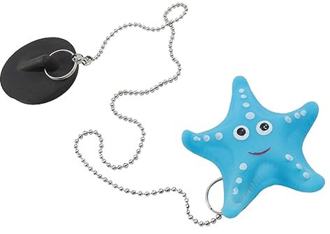 NHBETYS Sink Plug with Cute Chain, Kitchen Garbage Disposal Plug Sink Stopper for most standard-sized Bathroom Bathtub Shower Drains and Kitchen Wash Basin(Black)