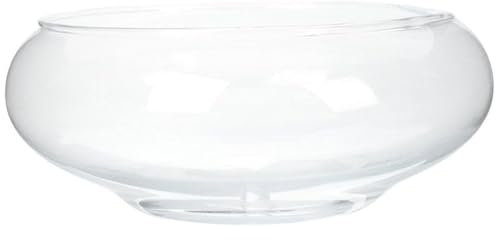 Pot de fleur de lotus, bol à poissons, pot de lotus rond de 15,2 cm, bol de fleur de lotus transparent, bol décoratif en verre pour fleurs, plantes succulentes, plantes hydroponiques, poissons