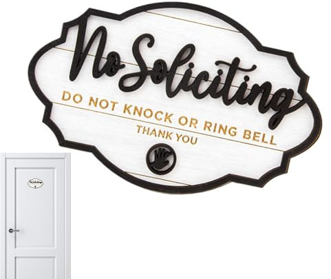 Placa De Madera Prohibido Llamar A La Puerta | Cartel Colgante Para Puerta Principal,Arte En Madera Para Pared, Decoración Reutilizable Para Bodas Y Regalos De Hogar