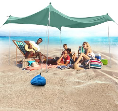 JAICOM Tiendas de Playa, 3m x 3m Parasoles, UPF50+ Protección UV