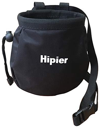 HipierFx Chalkbag für Klettern Fitnessstudio bouldern Gewichtheben Turnen Magnesiabeutel mit Reißverschlusstasche und Gürtel