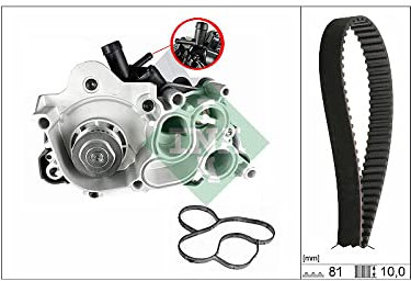 INA 530 0743 30 Wasserpumpe + Zahnriemensatz