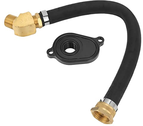 Kit de rinçage de refroidisseur d'huile moteur, kit de rinçage de refroidisseur d'huile avec adaptateur en aluminium anodisé de remplacement pour Powerstroke 6.0L 2003‑2010