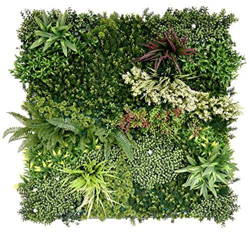 BONERVA | Jardín Vertical Artificial Bahamas | Pack 3 Piezas 100x100 Cm (3m²) | Planta Artificial decoración para hogar, Oficina, Hotel, Restaurante | MAL1217