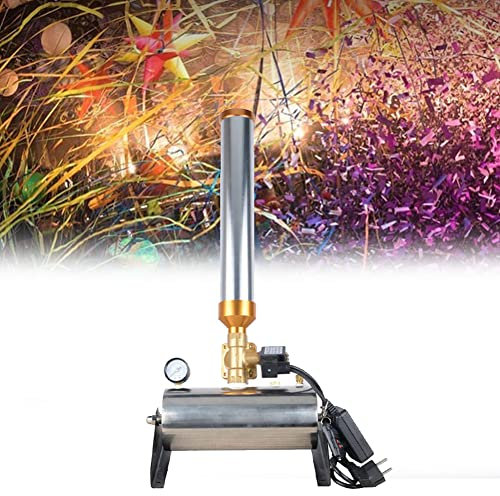 KRUZZO Bühnen-Konfetti-Werfer, 150 W ferngesteuerte elektrische Konfetti-Maschine, kabellose Konfetti-Kanone, für Halloween, Weihnachten, Bühneneffekte, Konzerte, Partys und besondere Veranstaltungen
