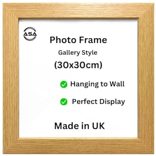 30x30 Modern Photo Frame Wooden Picture FramesWall Mountable Poster Certificate FramesWhite Black Oak (Oak30x30)