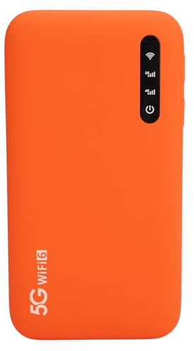 Mobiler 5G-Hotspot, 6100-mAh-Akku, Tragbarer Dualband-WiFi6-Router mit SIM-Kartensteckplatz, Unterstützt 16 Geräte, IP67-zertifiziertes Design, WiFi6-Akku-Hotspot mit Hoher