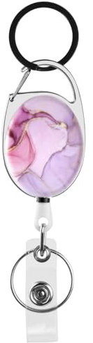 Llavero Extensible Retráctil, Llavero Ovalado, Duradero y Práctico, Accesorio Ideal para Llaveros