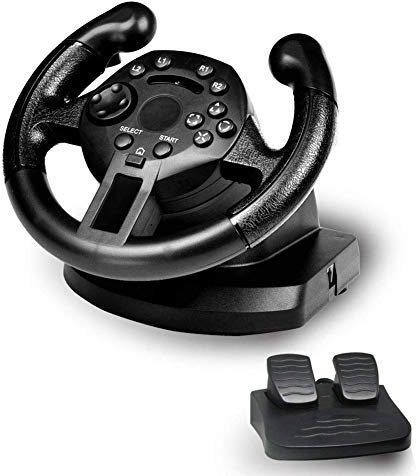 Uxsjakjsd Game Racing Steering Wheel for/Pc Steering Wheel Vibration Joysticks Remote Controller Imulated Driving Controller