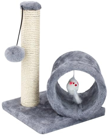 Gatti Scratch Post - colonna gratta per il rilassamento per gattino | Graffiare albero per movimento, arrampicarsi, nascondere e ridurre lo stress nei gatti | Tribù scratch stabile con fattore diverte