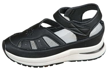 HOOUDO Sandalias Mujer Comodas,Sandalias Mujer Comodas Plataforma Comodas Zapatos Tacon para Caminar Cerradas Zapatos Ortopedicos para Senderismo Vacaciones