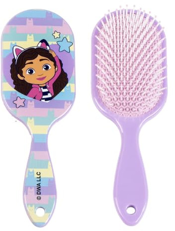 Brosse plate pour cheveux Disney, 22 cm, dans une boîte cadeau (Gabby's Dollhouse, lilas)