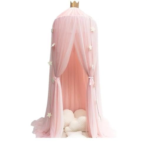MWAHJU Ropa de Cama Colgante for niños, Dosel for con cúpula, mosquitera algodón, Cortina for, Lectura, Juego, decoración del hogar para NiñOs & NiñAs(Pink)
