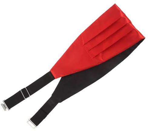Toyvian Red Satin Cummerbund for Men, Adjustable and Comfortable Fit, Classic Style Waistband, for Special Events and Formal Parties