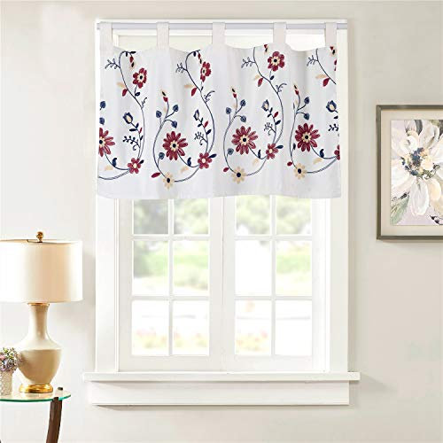 Dreamskull Kurzstores Gardinen Kurzgardine mit Schlaufen Bistrogardine Küche Wohnzimmer Vorhänge Gardinen Kurzvorhang Kurz Kleine Fenster Landhaus Scheibengardine Modern Blickdicht (HxB 60x120cm)
