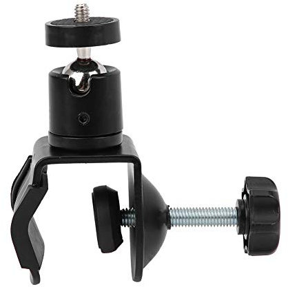 Jarchii Clip con rótula con cojín de Goma Abrazadera de aleación Duradera con rótula para cámara Deportiva Fija, cámara Digital, luz de Relleno, luz de Flash de cámara, etc.