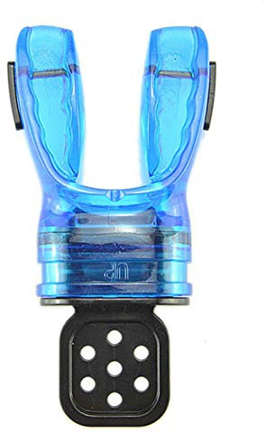 TGUS Taucher-Mundstück, Silikon-Tauchschnorchel-Taucher-Mundstück mit Kabelbinder, praktischer Ausrüstungsbiss, formbarer Taucher-Mundstück-Regler(Blau)