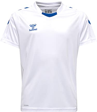 hummel hmlCORE XK Poly Jersey S/S Kids, White/True Blue, 176