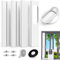 Kit de Sello de Ventana Universal para Aire Acondicionado Portátil de Manguera de Escape con Acoplador Kit de Ventilación de CA Ajustable Sello de PVC para Ventana Corrediza (Para Tubo de 13cm)